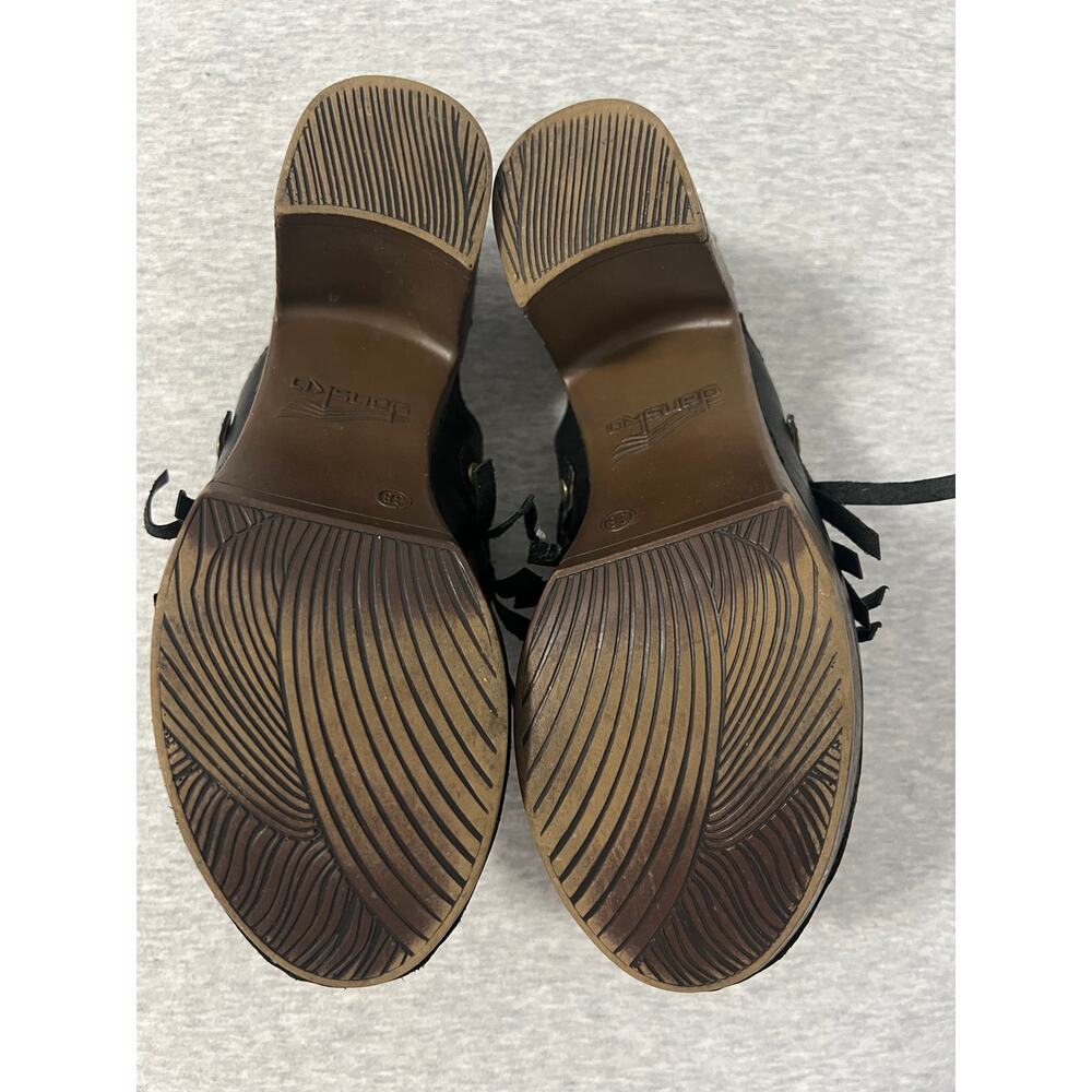 Dansko Deni Fringe Chunky Y2k Platform Mule Clogs… - image 7